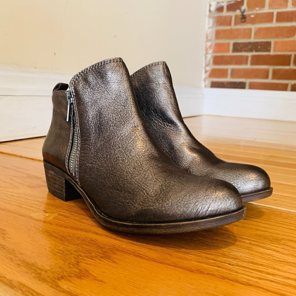 LUCKY BRAND SHOES BOOTS BOOTIES HEEL Size 7.5 37.5 M EXCELLENT - Picture 5 of 14